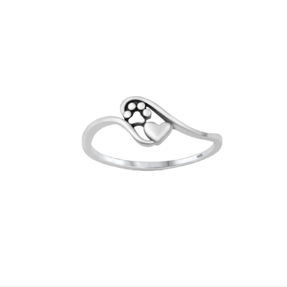 PET LOVER STERLING SILVER RING - Picture 1 of 6